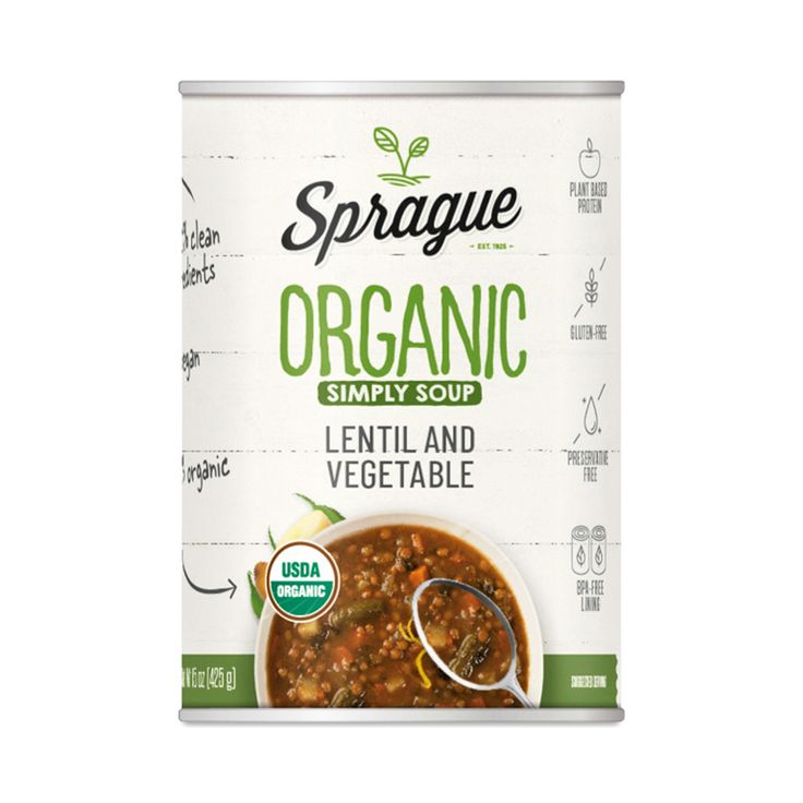 SPRAGUE: Soup Lentil W Vegetable, 15 oz
