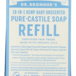 DR. BRONNER'S: Soap Refill Baby Unscent, 32 fo