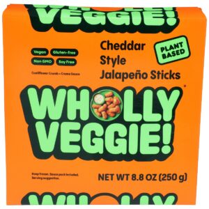 WHOLLY VEGGIE: Sticks Vegan Jalap Cheddar, 8.8 oz