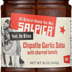 SALPICA: Chipotle Garlic Salsa With Charred Tomato, 16 oz