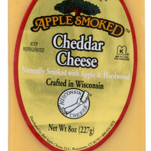 APPLE SMOKED CHEESE: Smoked Cheddar Cheese, 8 oz