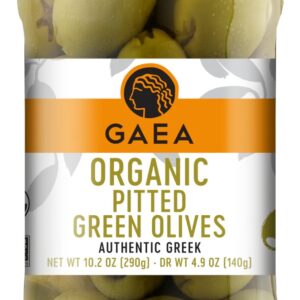 GAEA NORTH AMERICA: Organic Pitted Green Olives, 4.9 oz