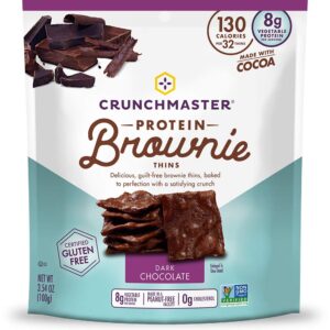 CRUNCHMASTER: Brownie Thin Dark Choc, 3.54 oz