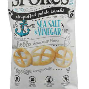 SPOKES: Air Puffed Potato Snacks Sea Salt and Vinegar, 2.8 oz