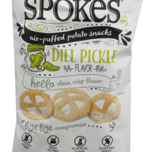 SPOKES: Air Puffed Potato Snacks Dill Pickle, 2.8 oz