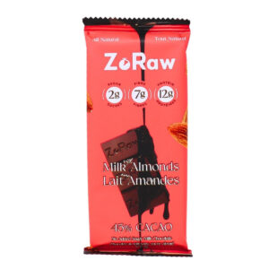 ZORAW CHOCOLATES: Protein Milk Chocolate with Almond Bar, 1.8 oz