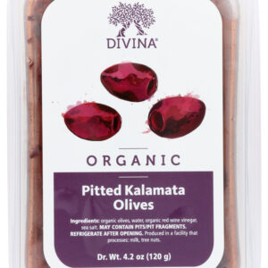DIVINA: Organic Pitted Kalamata Olives, 4.2 oz