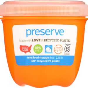 PRESERVE: Food Storage Mini Single Orange, 8 oz