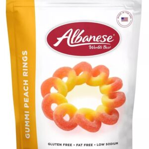 ALBANESE: Gummi Peach Ring, 8 oz