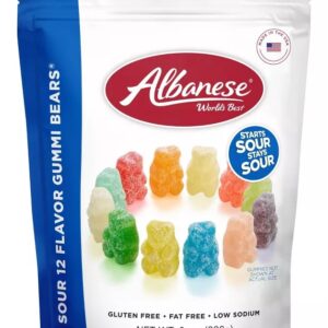 ALBANESE: Sour Gummi Bear 12 Variety Flavors, 8 oz