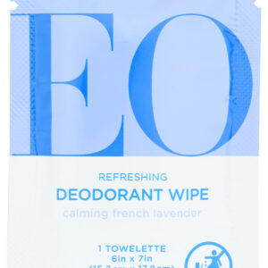 EO: Deodorant Wipe Lavender, 1 ea