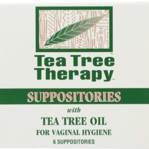 TEA TREE THERAPY: Suppositories with Tea Tree Oil for Vaginal Hygiene, 6 Pc