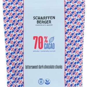 SCHARFFEN BERGER: 70% Bittersweet Dark Chocolate Baking Chunks, 7 oz