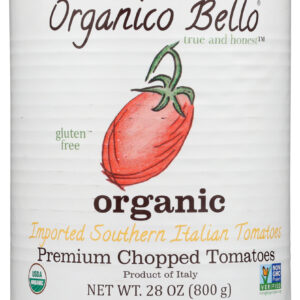 ORGANICO BELLO: Premium Chopped Tomatoes, 28 oz