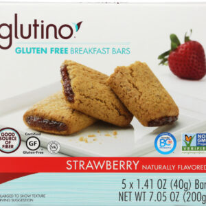 GLUTINO: Gluten Free 5 Breakfast Bars Strawberry, 7.05 oz