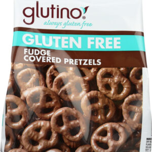 GLUTINO: Gluten Free Chocolate Covered Pretzels Fudge, 5.5 oz