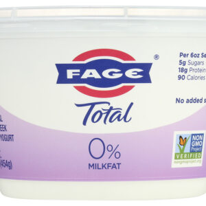 FAGE TOTAL GREEK: 0% Nonfat Plain Greek Strained Yogurt, 17.6 oz