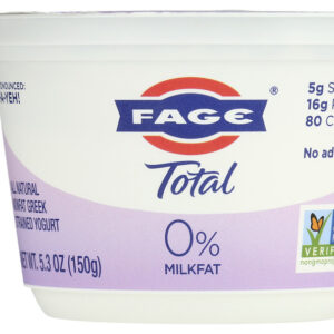 FAGE TOTAL GREEK: 0% Nonfat Greek Strained Yogurt, 6 oz