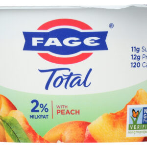 FAGE TOTAL GREEK: 2% Peach Greek Strained Yogurt, 5.3 oz