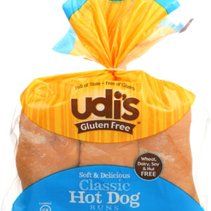 UDIS: Gluten Free Classic Hot Dog Buns 6 Count, 14.3 oz