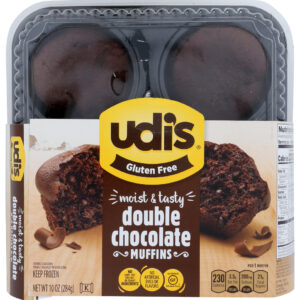 UDIS: Muffin Gluten Free Double Chocolate, 10 oz