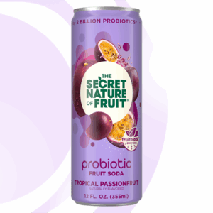 THE SECRET NATURE OF FRUIT: Soda Probiotic Tropical Passionfruit, 12 fl oz