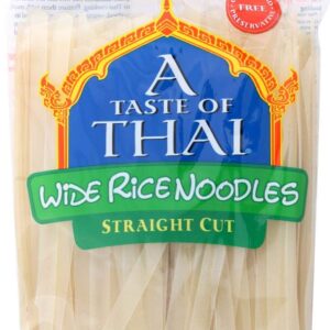 TASTE OF THAI: Wide Rice Noodles Gluten Free, 16 oz