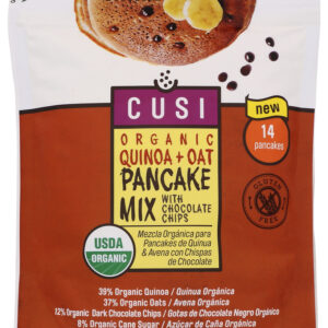 CUSI WORLD: Quinoa Oat Pancake Mix Chocolate Chips, 10.58 oz