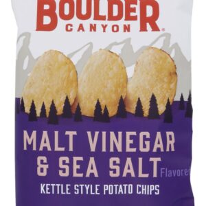 BOULDER CANYON: Malt Vinegar & Sea Salt Kettle Chips, 6.5 oz