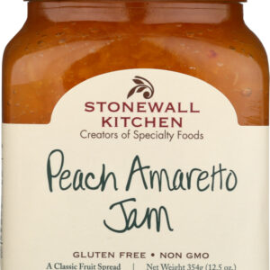 STONEWALL KITCHEN: Peach Amaretto Jam, 12.5 oz