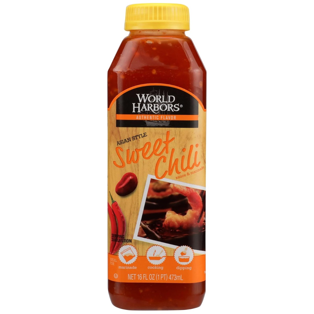 WORLD HARBORS: Sauce Asian Style Sweet Chilli Medium Heat, 16 oz