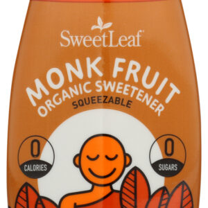 SWEETLEAF STEVIA: Monk Fruit Organic Sweetener English Toffee Squeezable, 1.7 oz