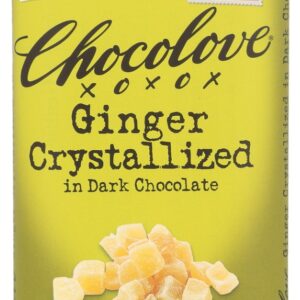 CHOCOLOVE: Dark Chocolate Bar Crystallized Ginger, 3.2 oz