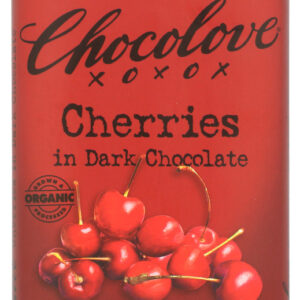 CHOCOLOVE: Cherries Dark Chocolate Bar, 3.2 oz