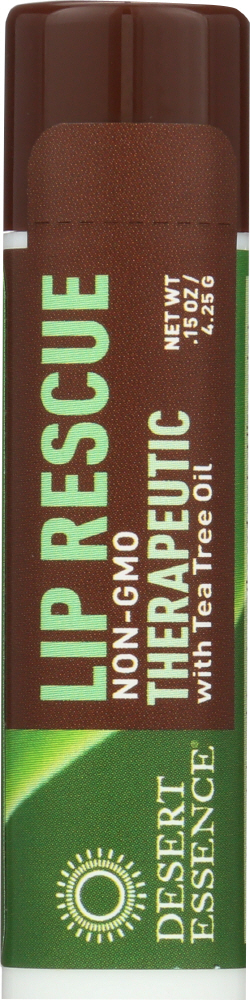DESERT ESSENCE: Lip Rescue Therapeutic Tea Tree Oil Lip Balm, 0.15 oz