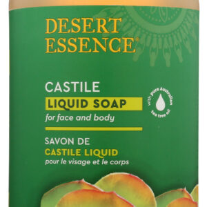 DESERT ESSENCE: Castile Liquid Soap with Eco-Harvest Tea Tree Oil, 32 oz