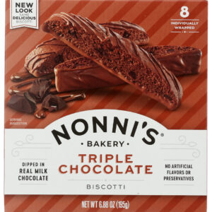 NONNIS: Biscotti Milk Choco Trple, 6.88 oz