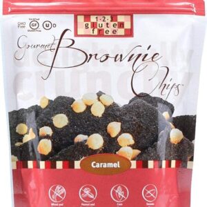 123 GLUTEN FREE: Gourmet Brownie Chips Caramel, 4 oz