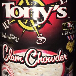 TONYS CLAM CHOWDER: Soup Chowder Can, 15 oz