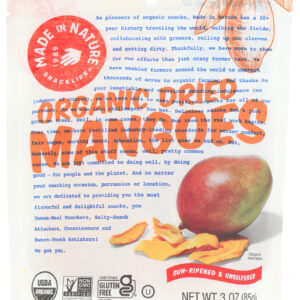 MADE IN NATURE: Organic Mangoes Dried & Unsulfured, 3 oz