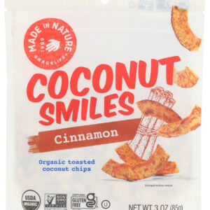 MADE IN NATURE: Organic Toasted Coconut Chips Cinnamon, 3 oz