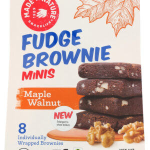 MADE IN NATURE: Brownie Minis Mple Wlnut, 5.92 oz