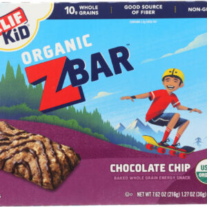 CLIF KID: Organic Zbar Chocolate Chip 6 Bars, 7.62 oz