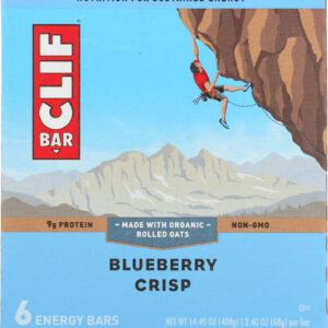 CLIF BAR: Blueberry Crisp Bar 6 Count Box, 14.4 oz