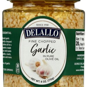 DELALLO: Fine Chopped Garlic in Olive Oil, 6 oz