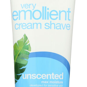 ALBA BOTANICA: Very Emollient Cream Shave Unscented, 8 oz