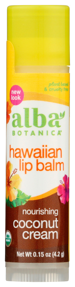 ALBA BOTANICA: Lip Balm Coconut Cream, 0.15 oz