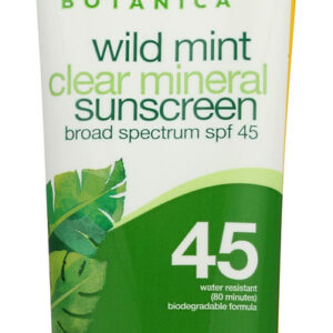 ALBA BOTANICA: Sunscreen Spf45 Mineral Wild Mint Lotion, 3 fo