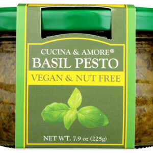 CUCINA & AMORE: Basil Pesto Vegan Nut Free, 7.9 oz