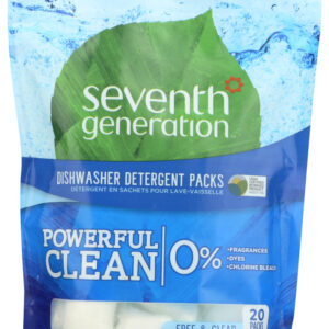 SEVENTH GENERATION: Natural Dishwasher Detergent Packs Free & Clear 20 packs, 12.6 oz